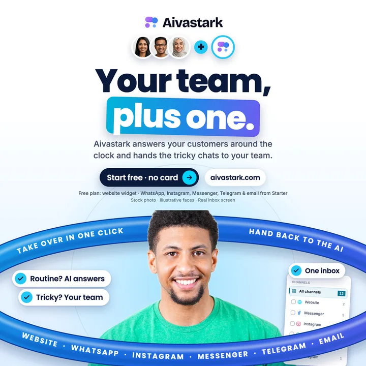 Aivastark post in 1:1: “Your team, plus one.”